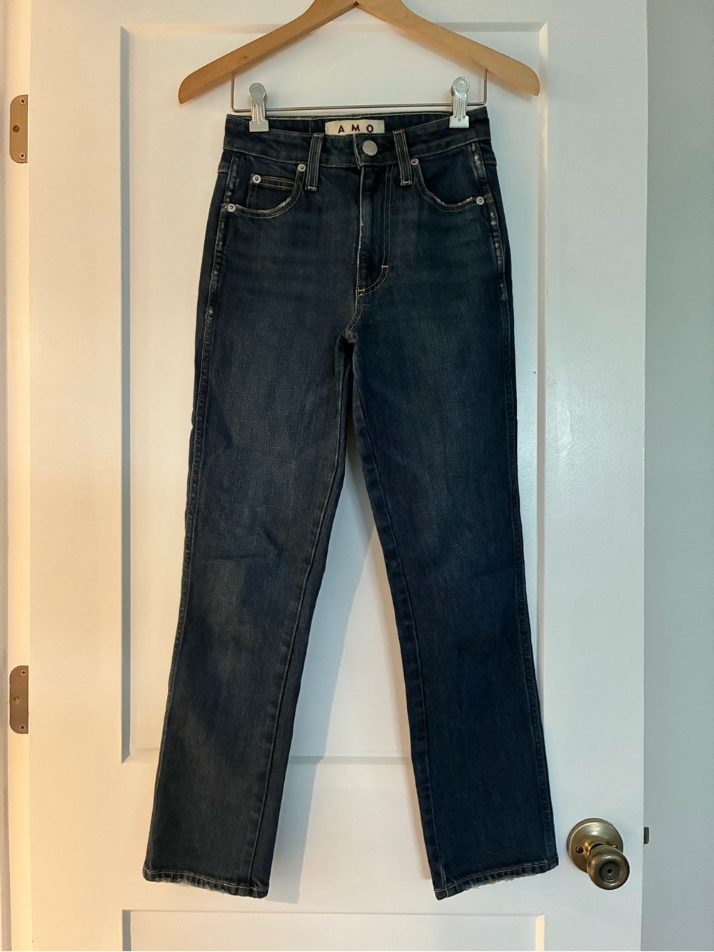 AMO Chloe Crop Jeans - Indigo Blue